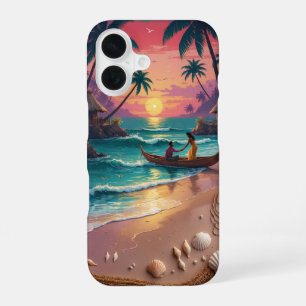 Twilight Parting Coastal Art iPhone 16 Case