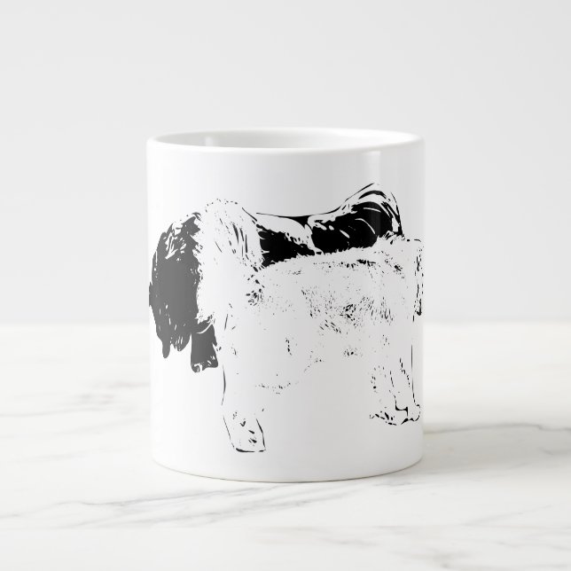 Twilight Paws, Side-by-Side Large Coffee Mug (Front)