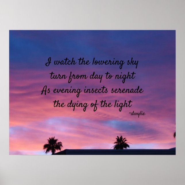 Twilight - Poetry Art Poster (Front)