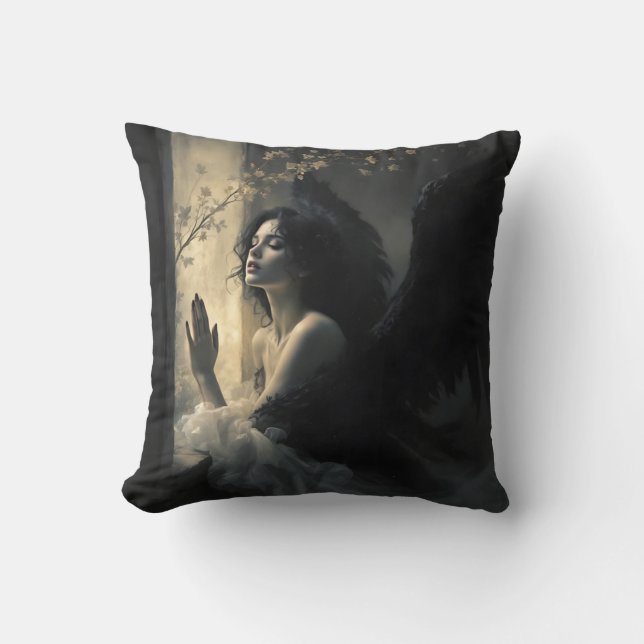 Twilight Prayer: The Midnight Angel Cushion (Front)