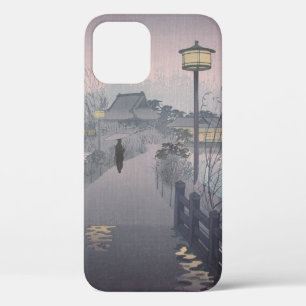 Twilight Rain on Path to Shinobazu in Japan iPhone 12 Case