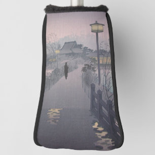 Twilight Rain on Path to Shinobazu in Japan Golf Head Cover