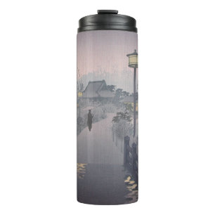Twilight Rain on Path to Shinobazu in Japan Thermal Tumbler