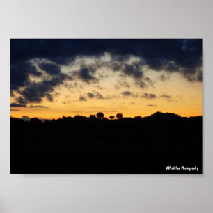 Twilight Silhouette Landscape Poster