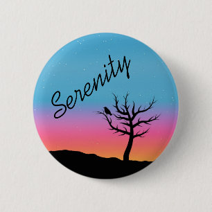 Twilight Sky Serenity Design 6 Cm Round Badge
