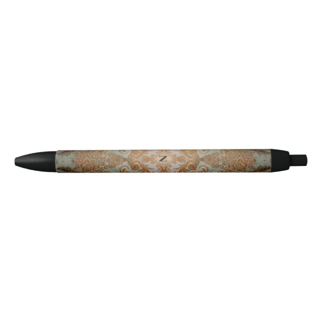 Twilight Sunset Brocade Monogrammed Pen (Front)