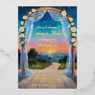 Twilight Sunset Wedding Arch Tropical Beach Summer