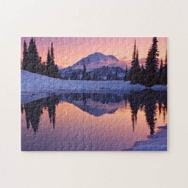Twilight, Tarn and Crescent Moon Jigsaw Puzzle (Horizontal)