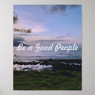 Twilight Tranquillity by the Shore Poster