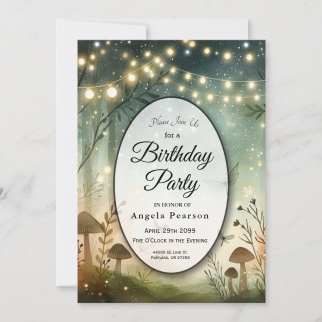 Twilight Whispers of the Woodland Invitation (Front)