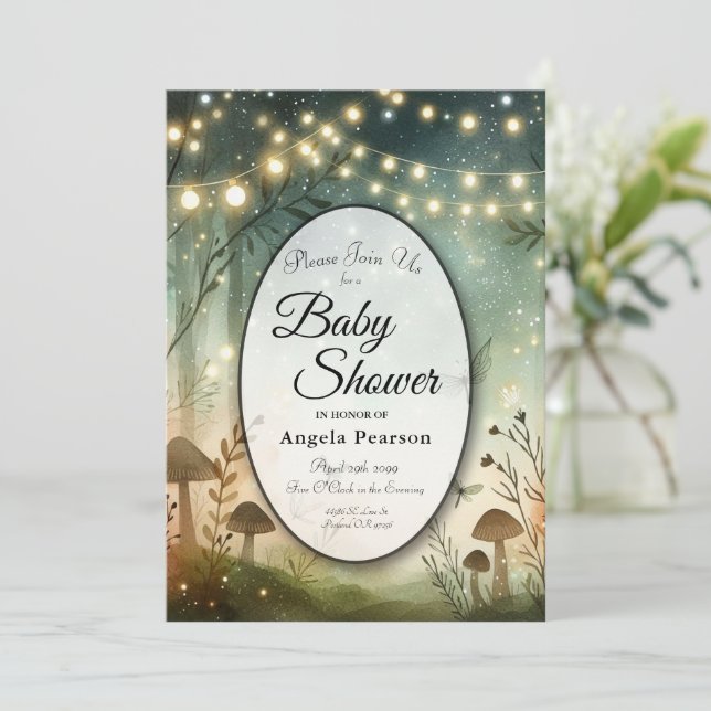 Twilight Whispers of the Woodland Invitation (Standing Front)