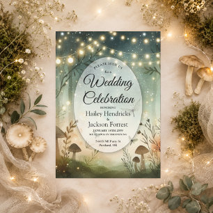 Twilight Whispers of the Woodland Wedding Invitation