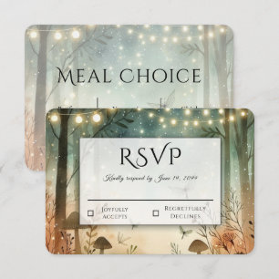 Twilight Whispers of the Woodland Wedding RSVP Card