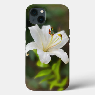 Twilight white lily iPhone 13 case