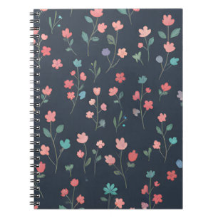 Twilight Wildflowers: A Delicate Ditsy Floral Notebook