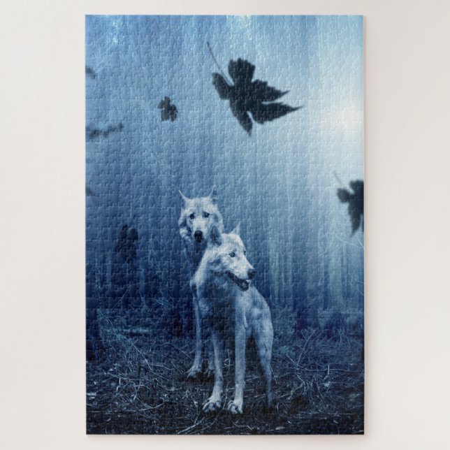 Twilight Wolves Jigsaw Puzzle (Vertical)