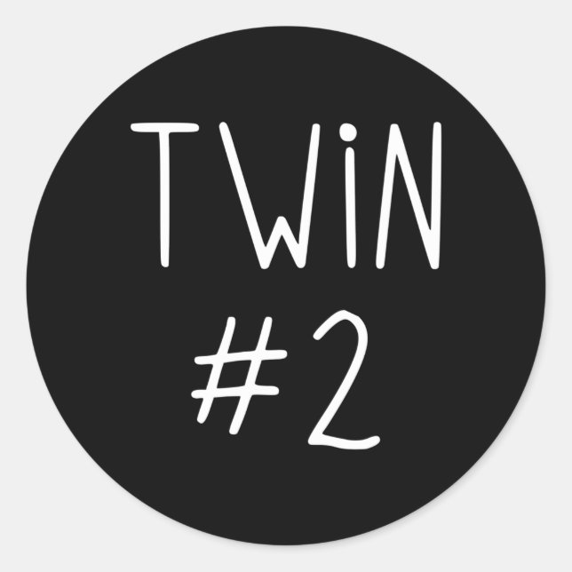 Twin 1 Twin 2 Classic Round Sticker (Front)