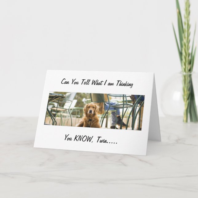 TWIN AND SIBLING RIVALRY JOKE FOR BIRTHDAY CARD (Front)