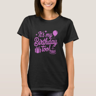 Twin and Triplet Birthday Celebration Fun Matching T-Shirt