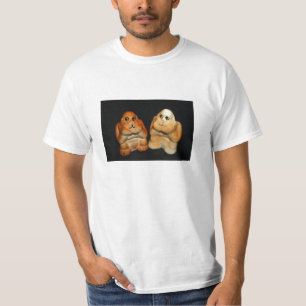 Twin Apes Adult White Tee Shirt