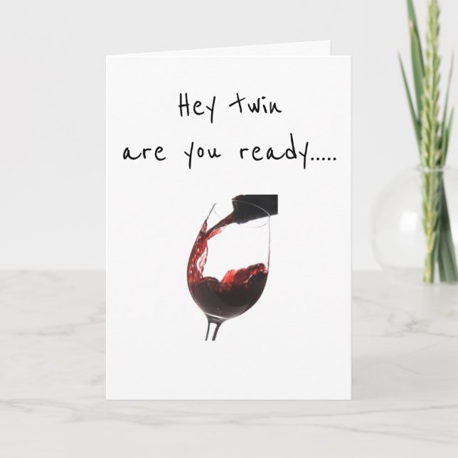 **TWIN** ARE YOU READY TO CELEBRATE "US" CARD (Front)
