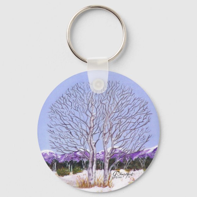 Twin Aspens Key Ring (Front)