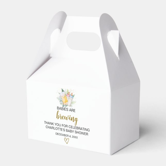 Twin Babies Baby Shower Gable Box (Front Side)