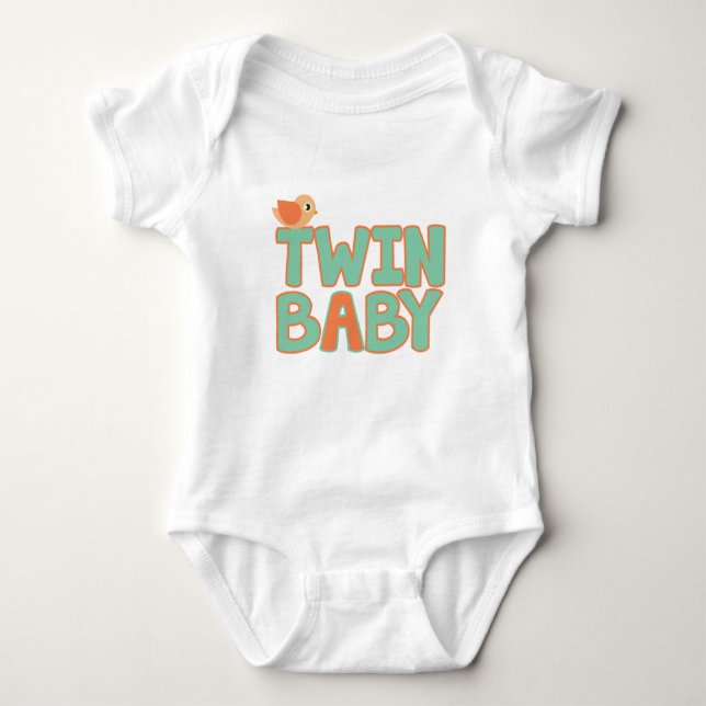 Twin Baby "A" Baby  Bodysuit (Front)