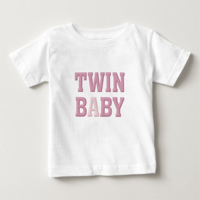 Twin Baby A (Pink) Baby T-Shirt (Front)