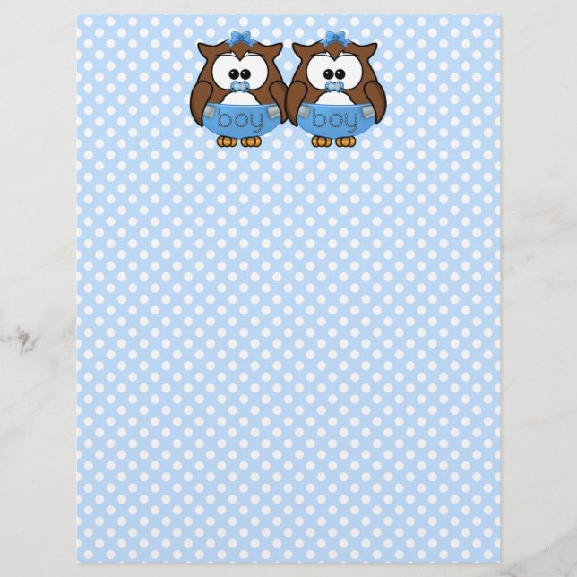 twin baby boy owl (Front)