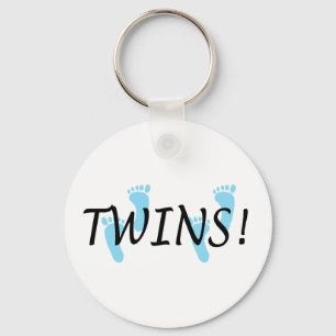 Twin Baby Boys Key Ring