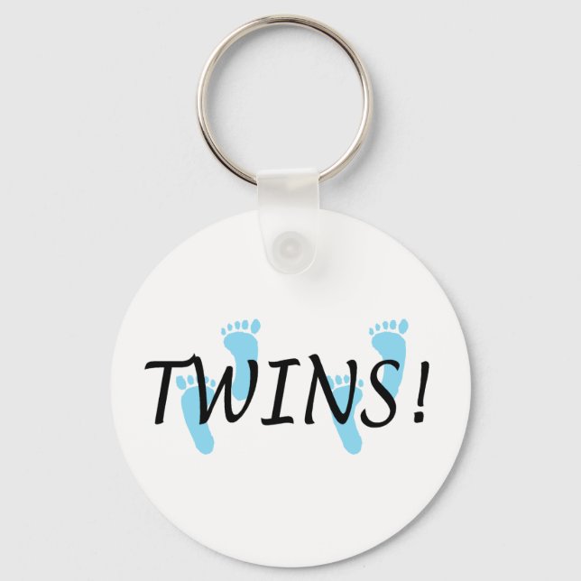 Twin Baby Boys Key Ring (Front)