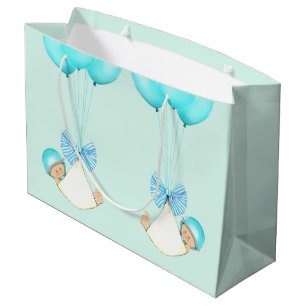 Twin Baby Boys Large Gift Bag