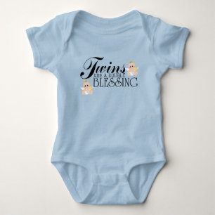 Twin baby boys words bodysuit