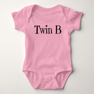Twin Baby Clothes - Twin B Outfit/ Onepiece Bodysuit