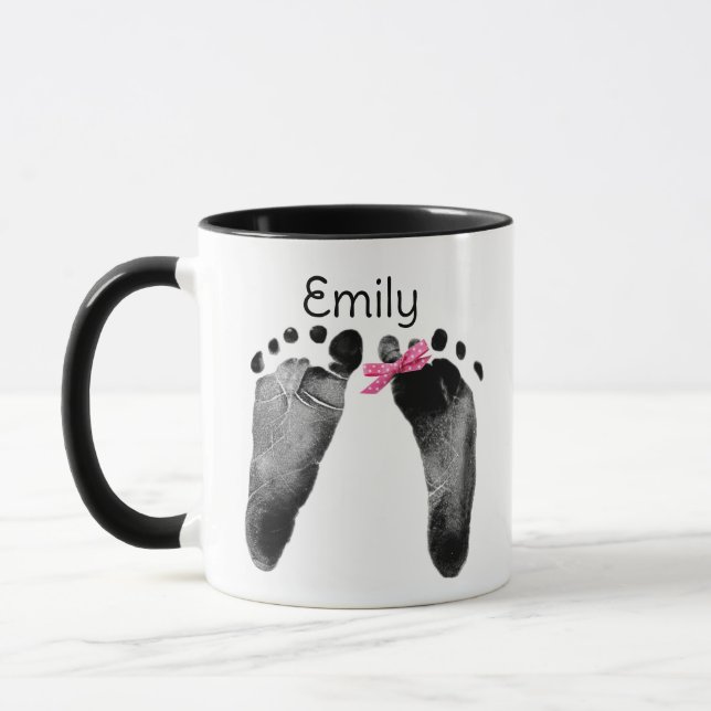 Twin Baby Footprints Mug (Left)