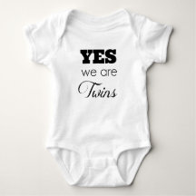 Twin Baby Gift Ideas 'Yes We Are Twins'