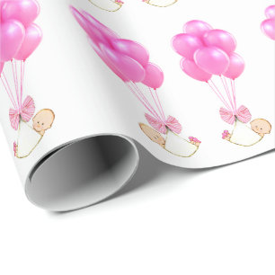 Twin Baby Girls Gift Wrapping Paper