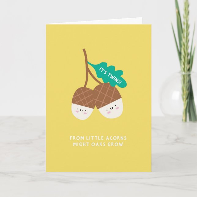 Twin Baby Shower Card  (Front)