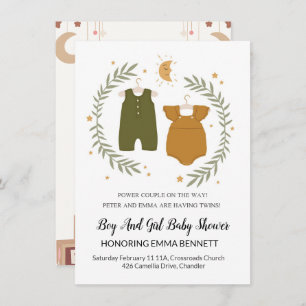 Twin Baby Shower Invitation