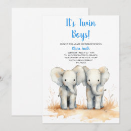 Twin Baby Shower Invitation – Double the Joy Baby 