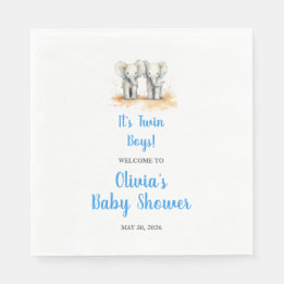 Twin Baby Shower Napkins