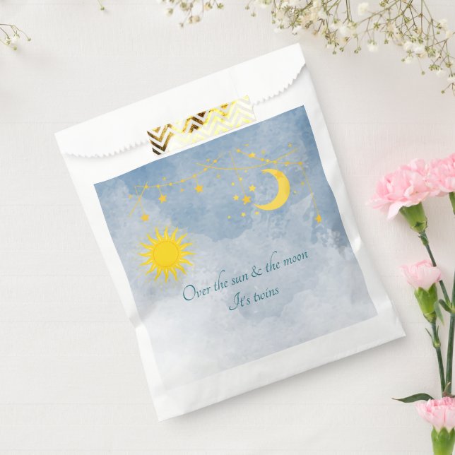 Twin Baby Shower- Over the Sun and the Moon Favour Bag (Sealed)