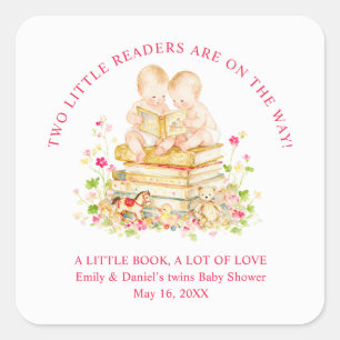 Twin Baby Shower Storybook Stickers LPM26