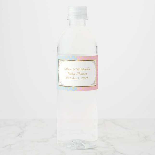 TWIN Baby Shower, Water Bottle Labels2,Baby Shower Label (Front)