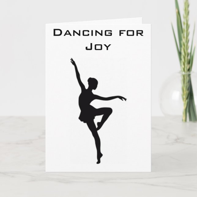 TWIN-BALLERINA AND ME DANCING FOR JOY-BIRTHDAY CARD (Front)