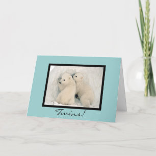 Twin Bears Congratulations Card 2 - Customisable