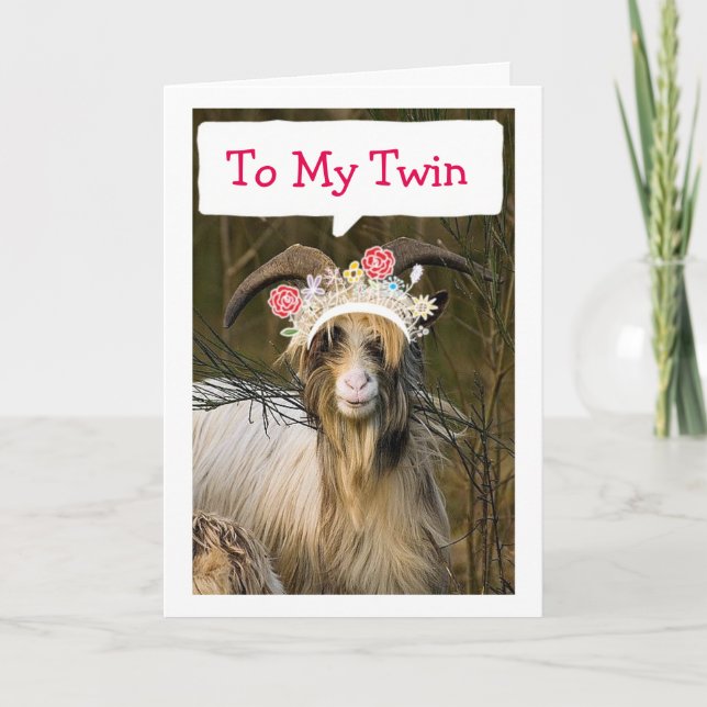 TWIN, BEST FRIEND, BESTSISTER/QUEEN HAPPY BIRTHDAY CARD (Front)