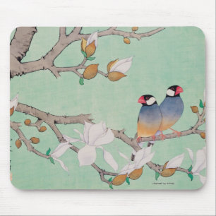 Twin Birds in the Branches Mouse Pad