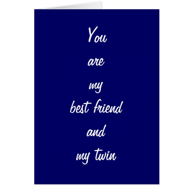 TWIN BIRTHDAY=BEST FRIEND AND BIGGEST BLESSING (Front)